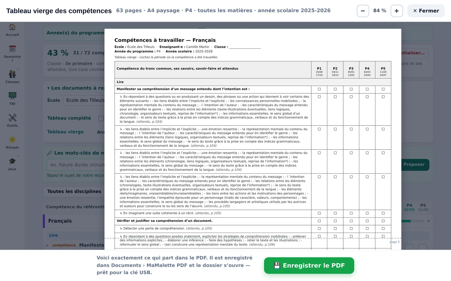 La programmation annuelle : Le tableau vierge d’une année de programme